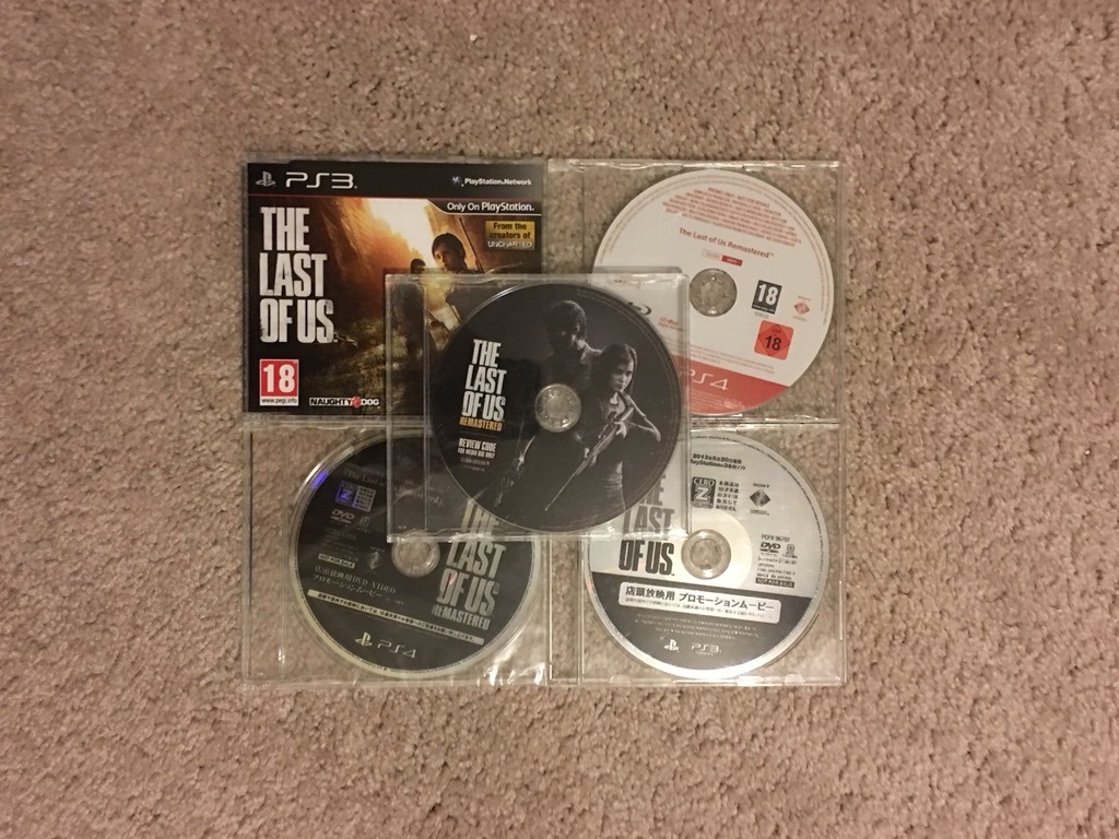 The Last of Us PS3 and PS4 Press Review Discs